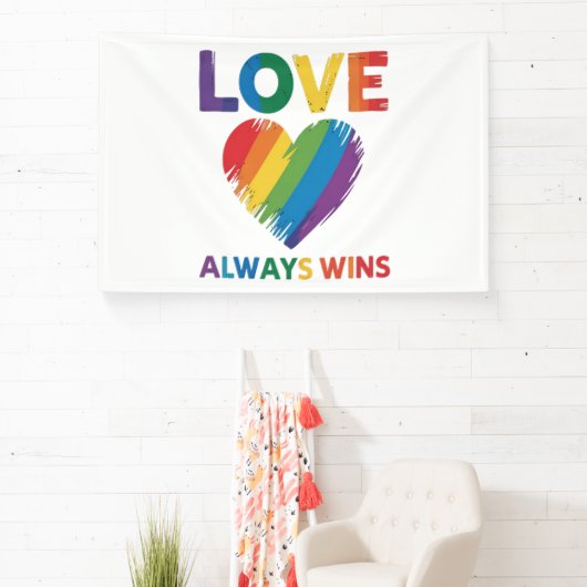 Liefde wint altijd LGBT Spandoek (Insitu)