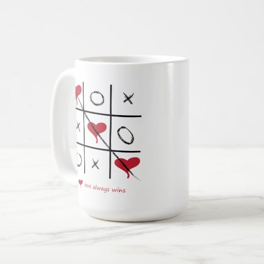 Liefde wint altijd Mok (Voorkant links)