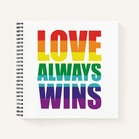 Liefde wint altijd notitieboek (Voorkant)