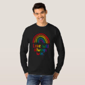 Liefde wint altijd pride Rainbow kind kind LGBT T-shirt (Voorkant volledig)