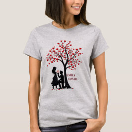 Liefde wint altijd Romantisch stel Dames T-Shirt