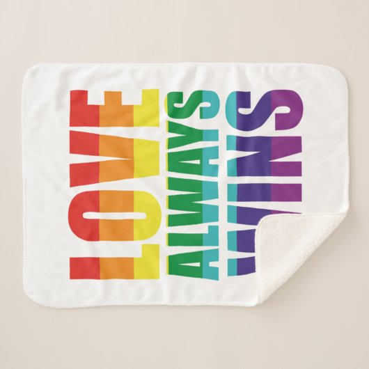 Liefde wint altijd sherpa deken (Voorkant (horizontaal))