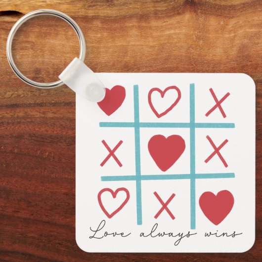 Liefde wint altijd sleutelhanger (Voorkant)
