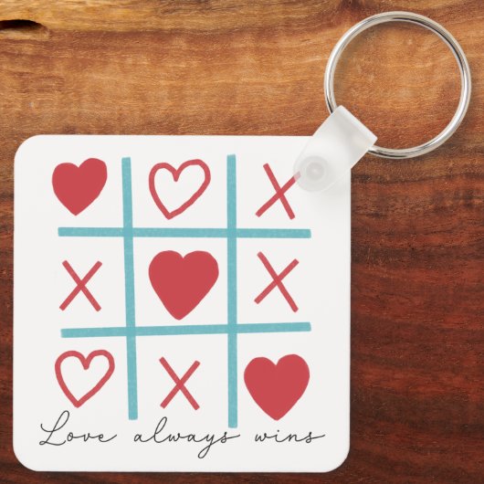 Liefde wint altijd sleutelhanger (Achterkant)