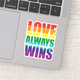 Liefde wint altijd sticker