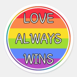 Liefde wint altijd Sticker, Pride, LGBTQ+ Stickers