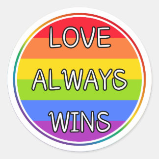 Liefde wint altijd Sticker, Pride, LGBTQ+ Stickers
