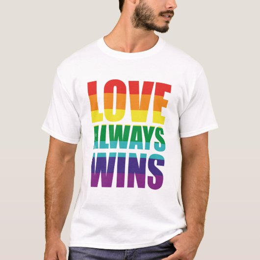 Liefde wint altijd t-shirt (Voorkant)