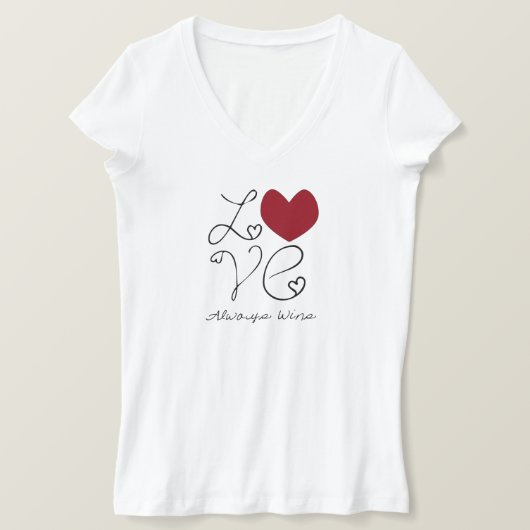 Liefde wint altijd t-shirt (Design voorkant)