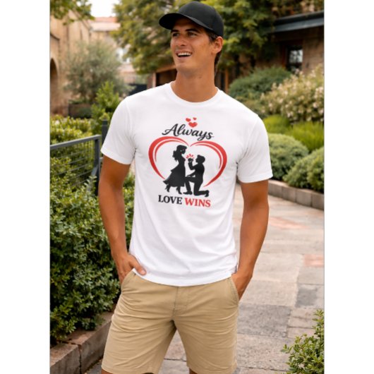 Liefde wint altijd Unisex Bella Canvas T-shirt