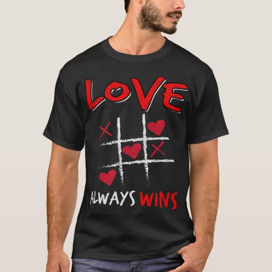 Liefde wint altijd Valentijns T-shirt (Voorkant)