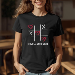 Liefde Wint Altijd Valentijnsdag T-shirt