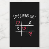 Liefde wint altijd voedselcontainer etiket (Enkel label)