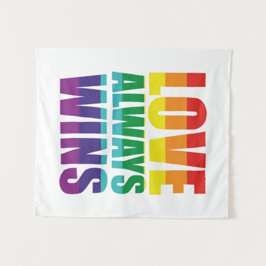 Liefde wint altijd wandkleed (Voorkant (horizontaal))