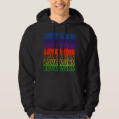 Liefde wint! Black Neon Sign Sweatshirt (Voorkant)