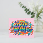 Liefde wint briefkaart (Staand voorkant)