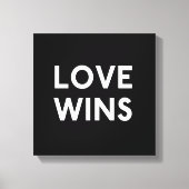 Liefde Wint Canvas Verpakte B&W Print (Voorkant)