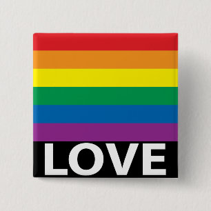 Liefde wint! Gay Pride Rainbow Love Button Pin