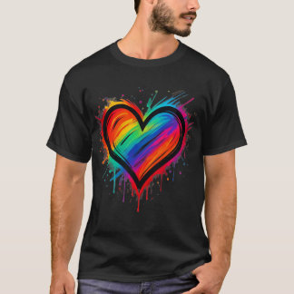 Liefde Wint Graffiti Hart T-shirt