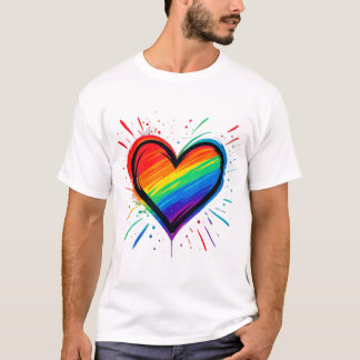 Liefde Wint Graffiti Hart T-shirt