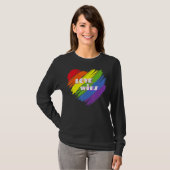 Liefde Wint Hart Gay Pride Maand LGBT T-shirt (Voorkant volledig)