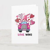 Liefde Wint Inspirerende Romantiek Kaart (Voorkant)