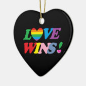 Liefde wint! keramisch ornament (Links)