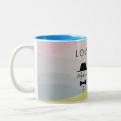 Liefde wint kleurrijke Gay Pride Tweekleurige Koffiemok (Links)