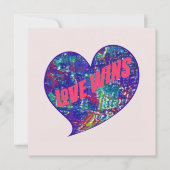 Liefde wint Kunst Hart Bedankkaart (Voorkant)