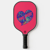 Liefde Wint Kunsthart Pickleball Paddle (Voorkant)