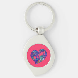 Liefde Wint Kunsthart Sleutelhanger