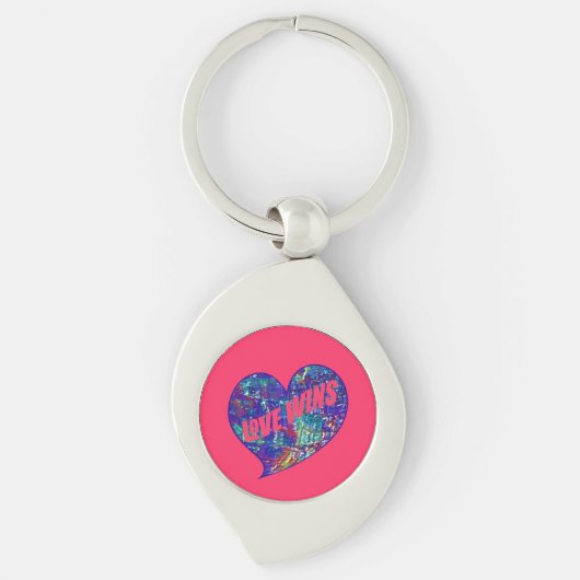 Liefde Wint Kunsthart Sleutelhanger (Voorkant)