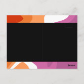 Liefde wint lesbische trots ,trots maand 2024 briefkaart (Achterkant)