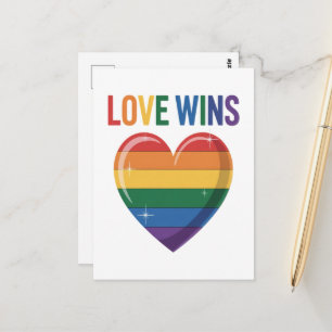 Liefde Wint LGBT Gay Pride Gelijkheid Briefkaart