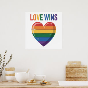 Liefde Wint LGBT Gay Pride Gelijkheid Poster