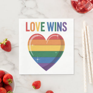 Liefde Wint LGBT Gay Pride Gelijkheid Servet