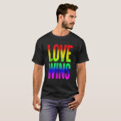 Liefde wint LGBT Pride T-shirt (Voorkant volledig)