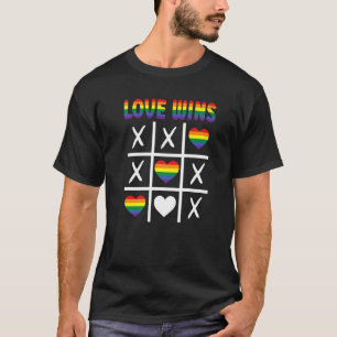 Liefde Wint LGBTQ Ally Tic Tac Teen Pride Maand Re T-shirt