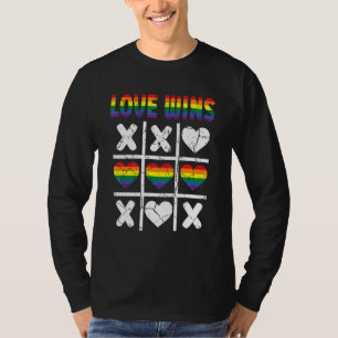 Liefde Wint LGBTQ Ally Tic Tac Teen Pride Maand Re T-shirt