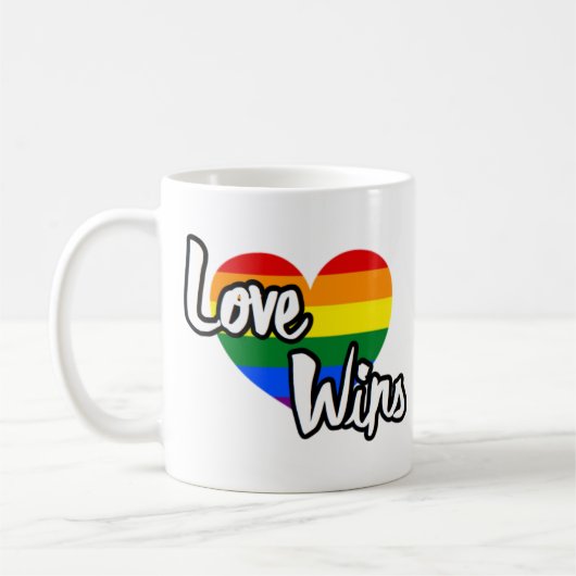 Liefde wint - LGBTQ+ Pride #2 Koffiemok (Links)