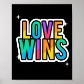 Liefde wint. LGBTQ+Pride. Regenboog. Poster (Voorkant)