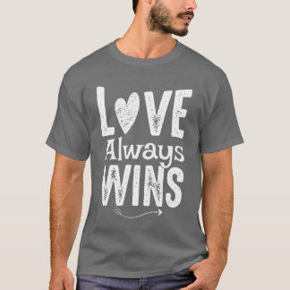 Liefde wint Liefde wint altijd retro T-shirt