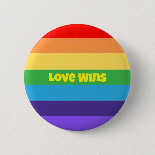 Liefde Wint Moderne Rainbow Pride LGBT Perfect 4gi Ronde Button 5,7 Cm (Voorkant)