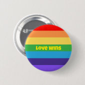 Liefde Wint Moderne Rainbow Pride LGBT Perfect 4gi Ronde Button 5,7 Cm (Voorkant /achterkant)