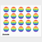 Liefde Wint Moderne Rainbow Pride LGBT Perfect 4gi Ronde Sticker (Vel)