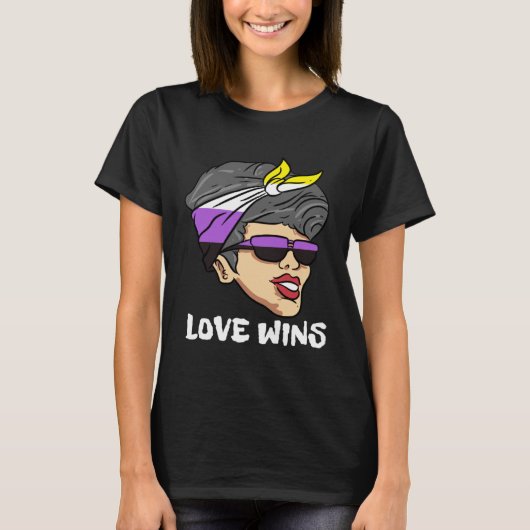 Liefde Wint Niet Binair T-shirt (Voorkant)