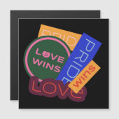 Liefde wint. Pride. Pride wint. LGBT+Pride Briefka (Voorkant / Achterkant)