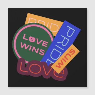 Liefde wint. Pride. Pride wint. LGBT+Pride Briefka