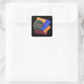 Liefde wint. Pride. Pride wint. LGBT+Pride Vierkante Sticker (Tas)
