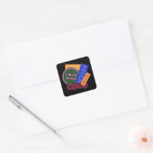 Liefde wint. Pride. Pride wint. LGBT+Pride Vierkante Sticker (Envelop)